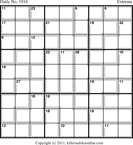 Killer Sudoku for 3/18/2011