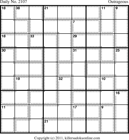 Killer Sudoku for 9/25/2011