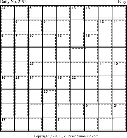 Killer Sudoku for 12/19/2011