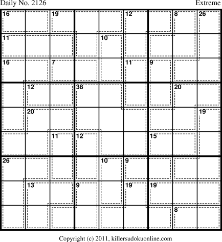 Killer Sudoku for 10/14/2011