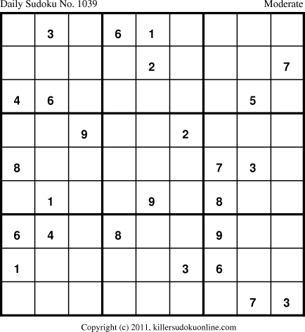 Killer Sudoku for 1/6/2011