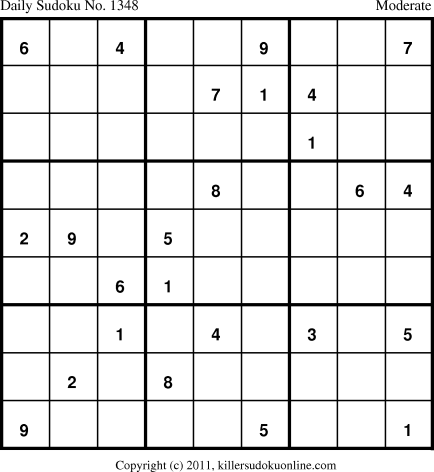 Killer Sudoku for 11/11/2011
