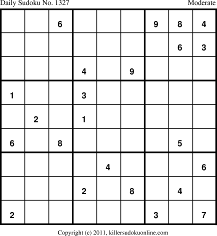 Killer Sudoku for 10/21/2011