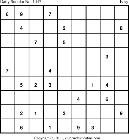 Killer Sudoku for 11/10/2011