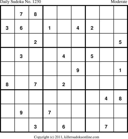 Killer Sudoku for 7/16/2011