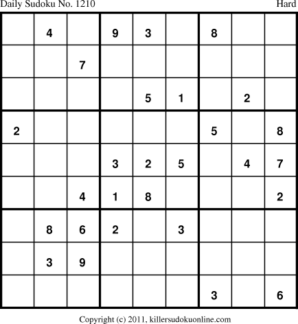 Killer Sudoku for 6/26/2011