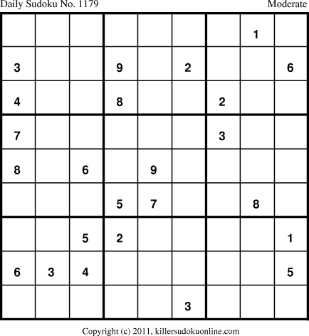 Killer Sudoku for 5/26/2011