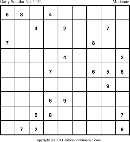 Killer Sudoku for 3/20/2011