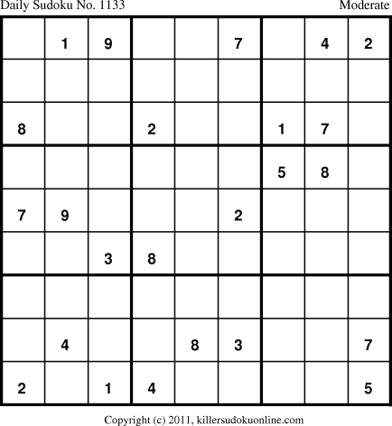 Killer Sudoku for 4/10/2011