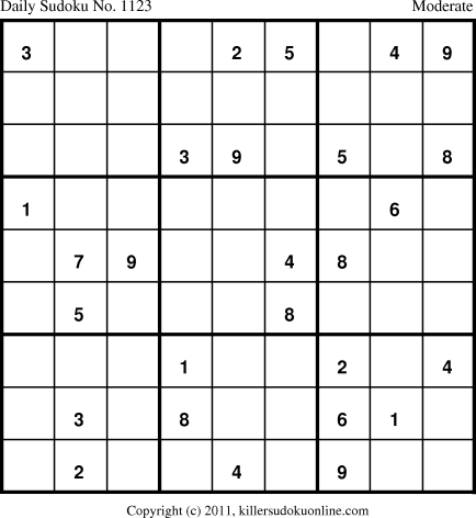 Killer Sudoku for 3/31/2011