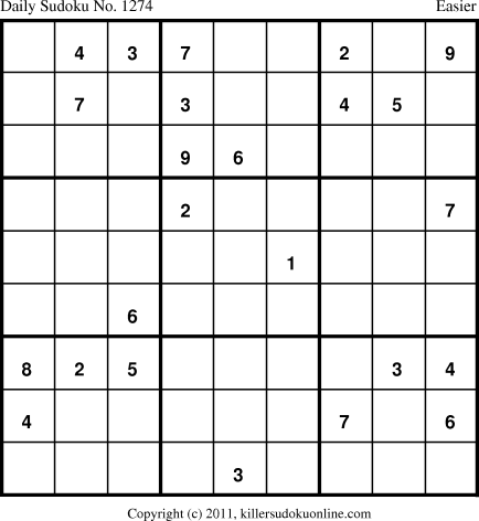 Killer Sudoku for 8/29/2011