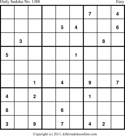 Killer Sudoku for 12/21/2011