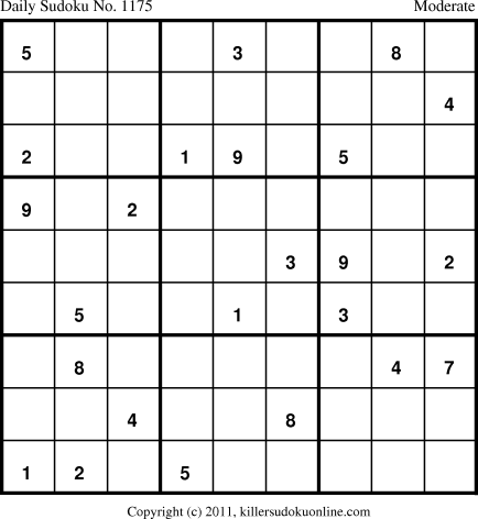 Killer Sudoku for 5/22/2011