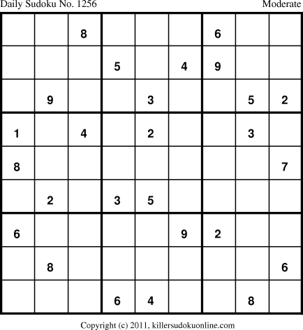 Killer Sudoku for 8/11/2011