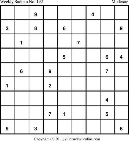 Killer Sudoku for 11/7/2011