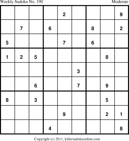 Killer Sudoku for 10/24/2011