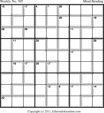 Killer Sudoku for 11/7/2011