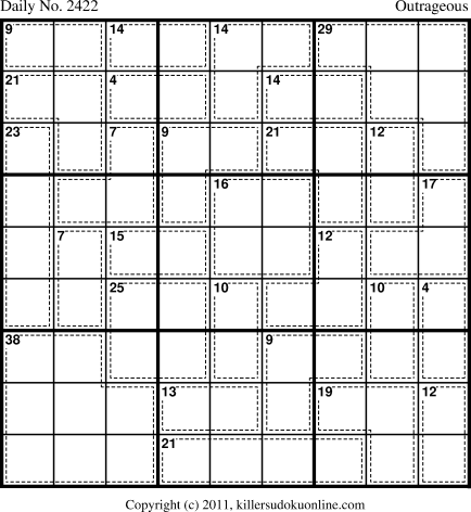 Killer Sudoku for 8/5/2012