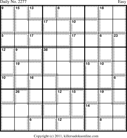 Killer Sudoku for 3/13/2012