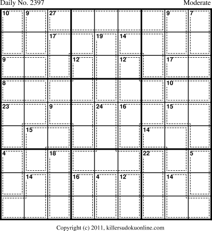 Killer Sudoku for 7/11/2012