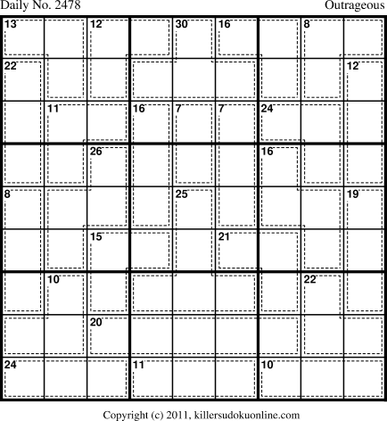 Killer Sudoku for 9/30/2012