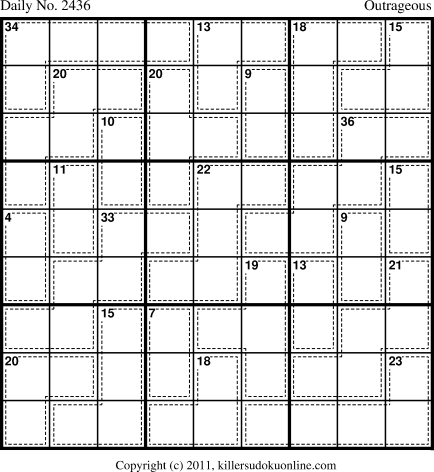 Killer Sudoku for 8/19/2012