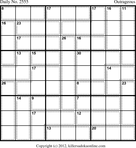 Killer Sudoku for 12/16/2012