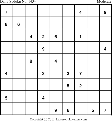 Killer Sudoku for 2/5/2012