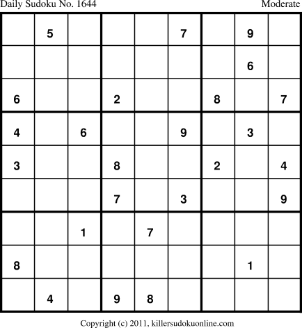 Killer Sudoku for 9/2/2012
