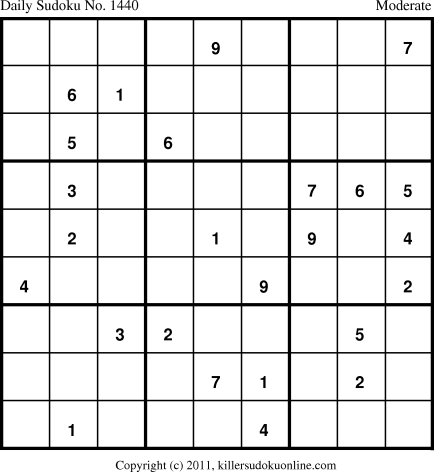 Killer Sudoku for 2/11/2012