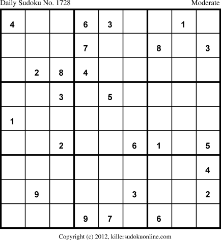 Killer Sudoku for 11/25/2012