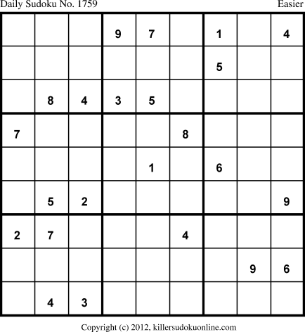 Killer Sudoku for 12/26/2012