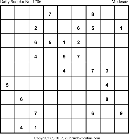 Killer Sudoku for 11/3/2012