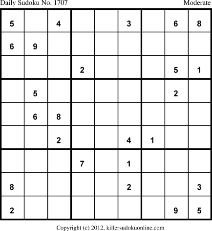 Killer Sudoku for 11/4/2012