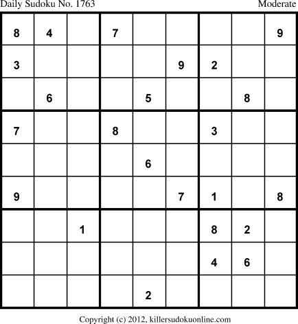 Killer Sudoku for 12/30/2012