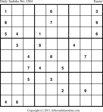 Killer Sudoku for 6/11/2012