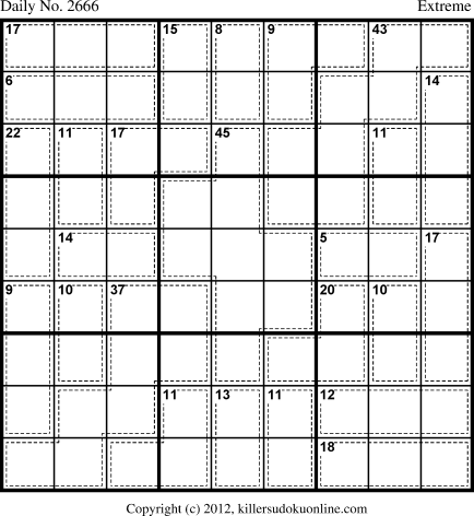 Killer Sudoku for 4/6/2013