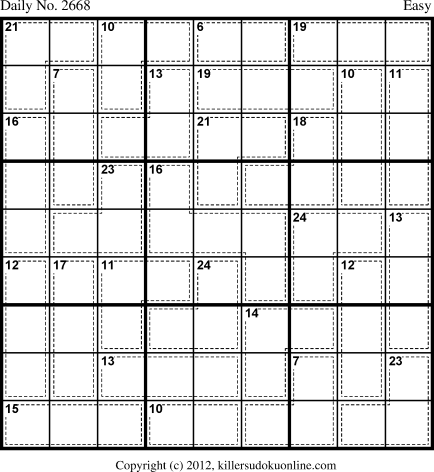 Killer Sudoku for 4/8/2013