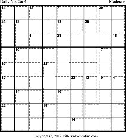 Killer Sudoku for 4/4/2013