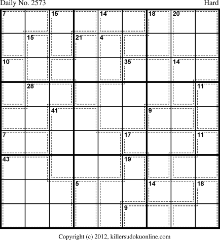 Killer Sudoku for 1/3/2013