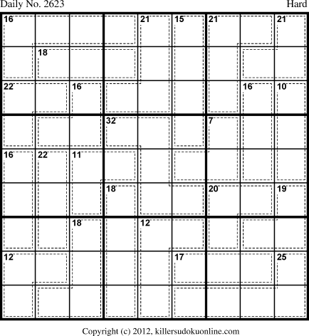 Killer Sudoku for 2/22/2013