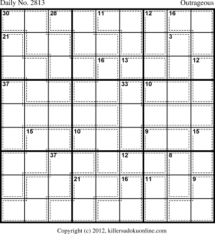 Killer Sudoku for 8/31/2013
