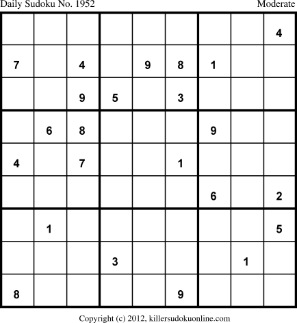 Killer Sudoku for 7/7/2013