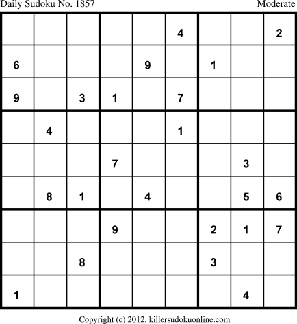 Killer Sudoku for 4/3/2013