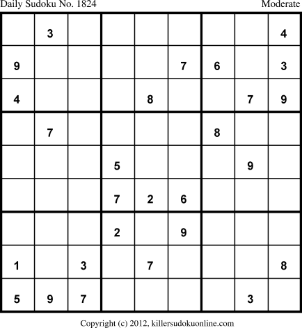 Killer Sudoku for 3/1/2013