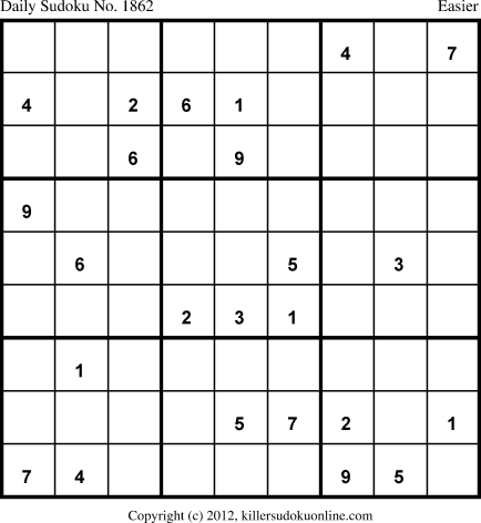 Killer Sudoku for 4/8/2013