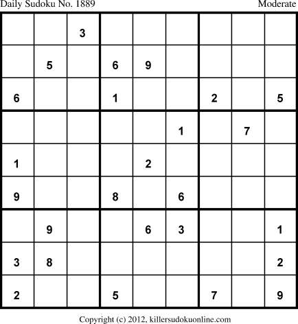 Killer Sudoku for 5/5/2013