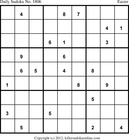 Killer Sudoku for 2/11/2013