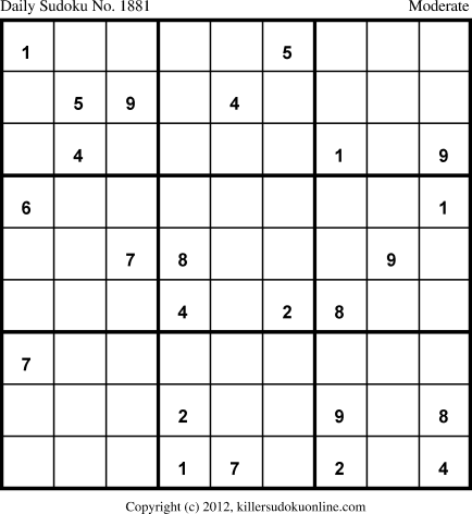 Killer Sudoku for 4/27/2013