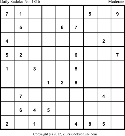 Killer Sudoku for 2/21/2013